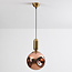 Suspension Lewis - verre ondulé or rosé