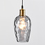 Suspension noire Verona 3 lumières en verre fumé bombé