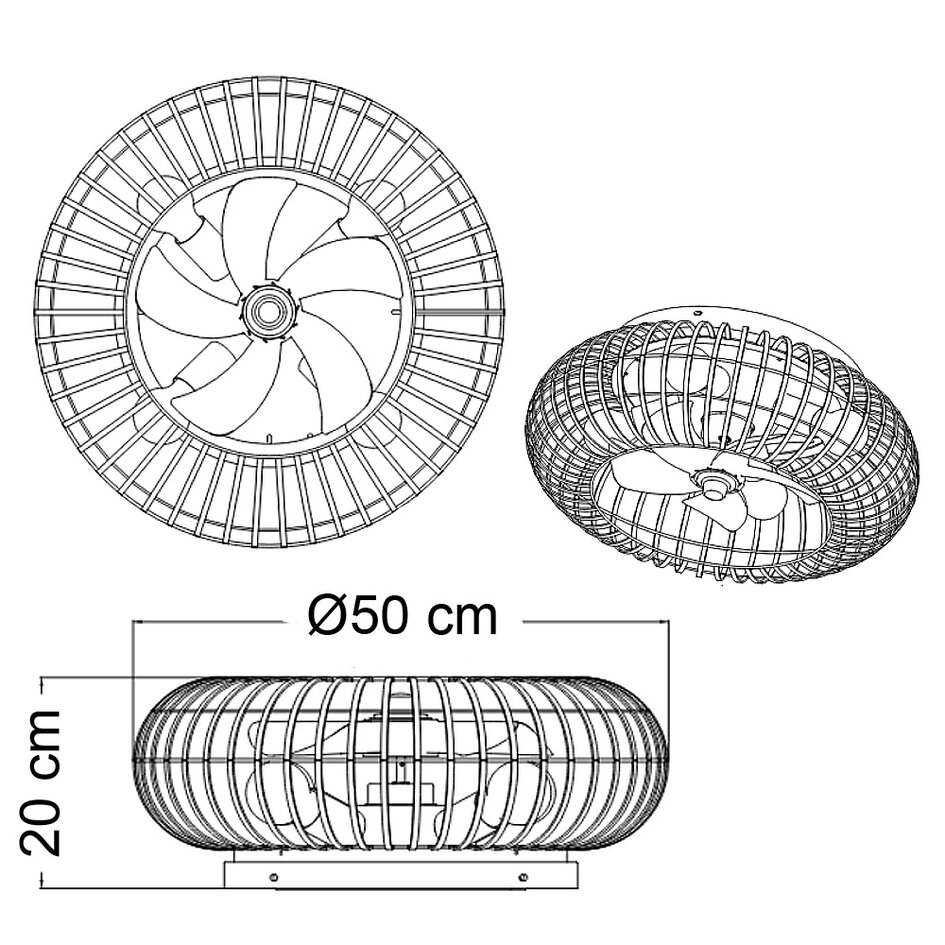 Ventilateur de plafond Paco - bambou avec fonction été/hiver