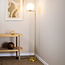 Lampadaire design Connor - verre blanc laiteux