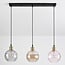 Suspension Lotte 3 lumières à trois couleurs de verre