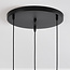 Lampe suspendue design verre brun aspect lisse 3-lumières - Verona