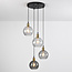 Suspension 4 lumières avec verre fumé - Livia
