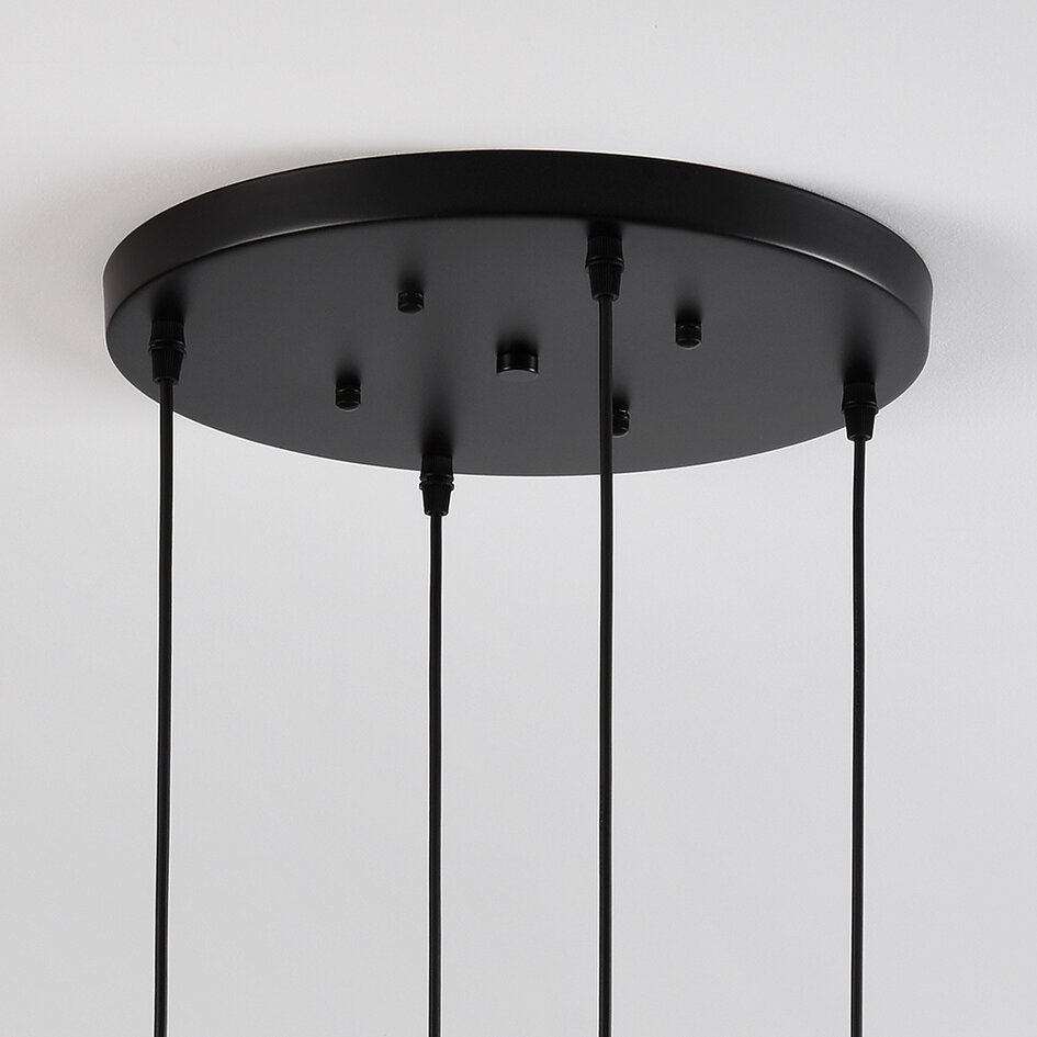 Suspension Livia 4 lumières à globes en verre