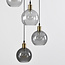 Suspension 4 lumières avec verre fumé - Livia