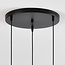 Suspension Verona 3 lumières en verre bombé - ambre, rosé et gris clair