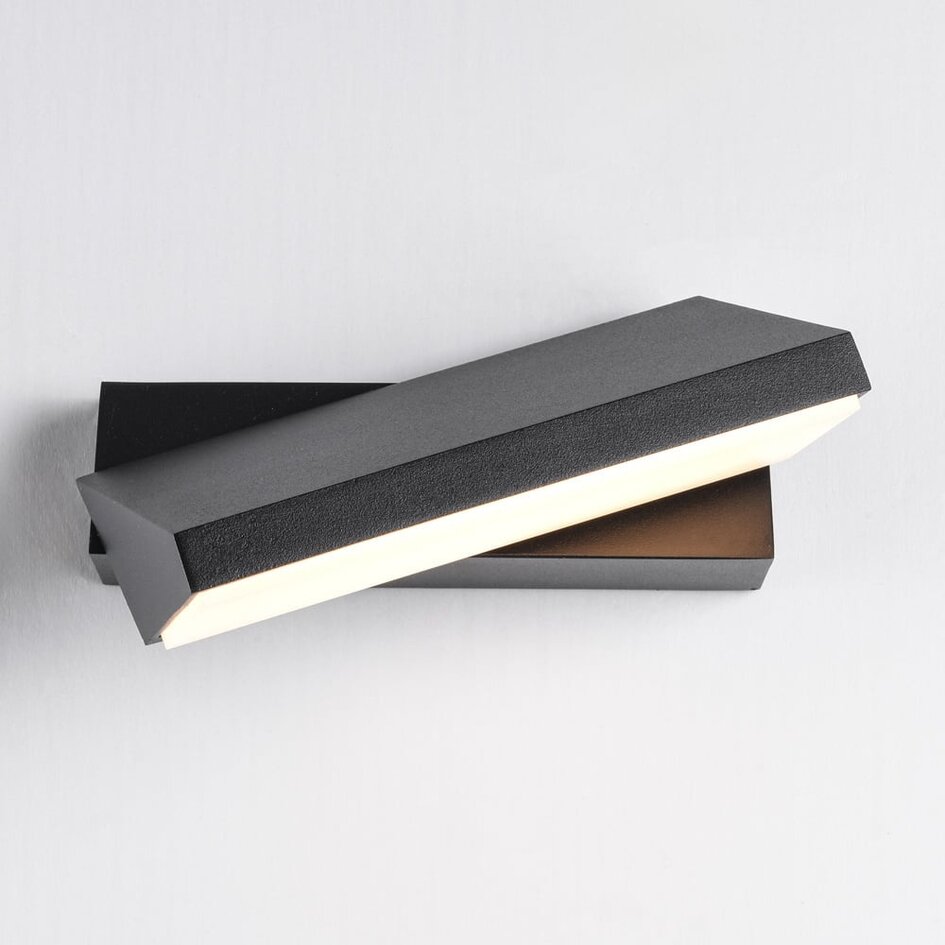 Applique noire orientable pour l'extérieur - Argento