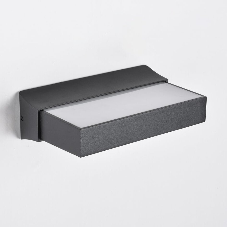 Applique murale extérieure Onyx avec détecteur - noire avec LED intégrée