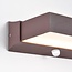 Applique murale extérieure Onyx avec détecteur - brune avec LED intégrée