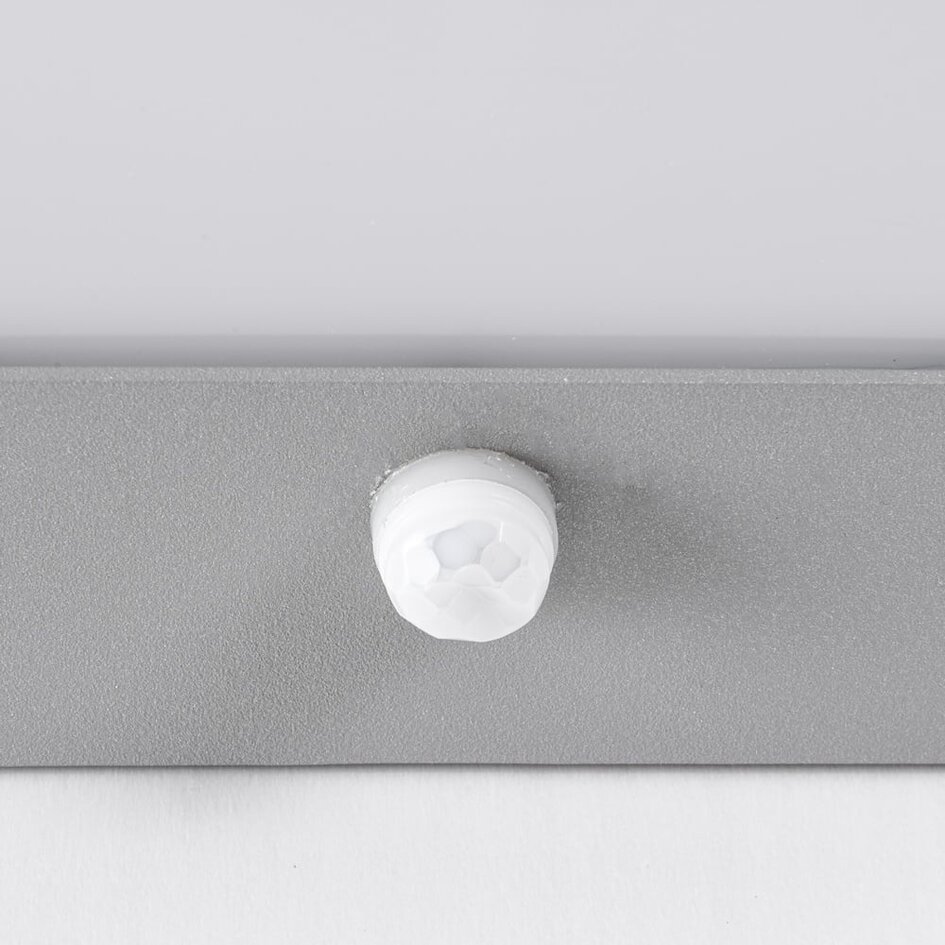 Applique murale extérieure Onyx avec détecteur - argent avec LED intégrée
