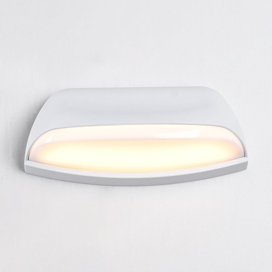 Applique murale extérieure moderne Jessy - blanche avec LED intégrée