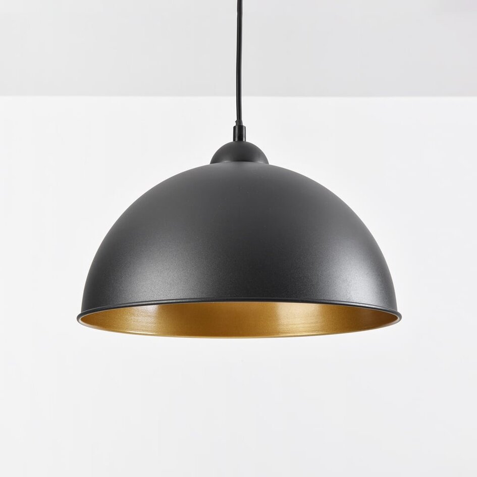 Suspension Fos pour rail monophasé, noir à l’intérieur doré