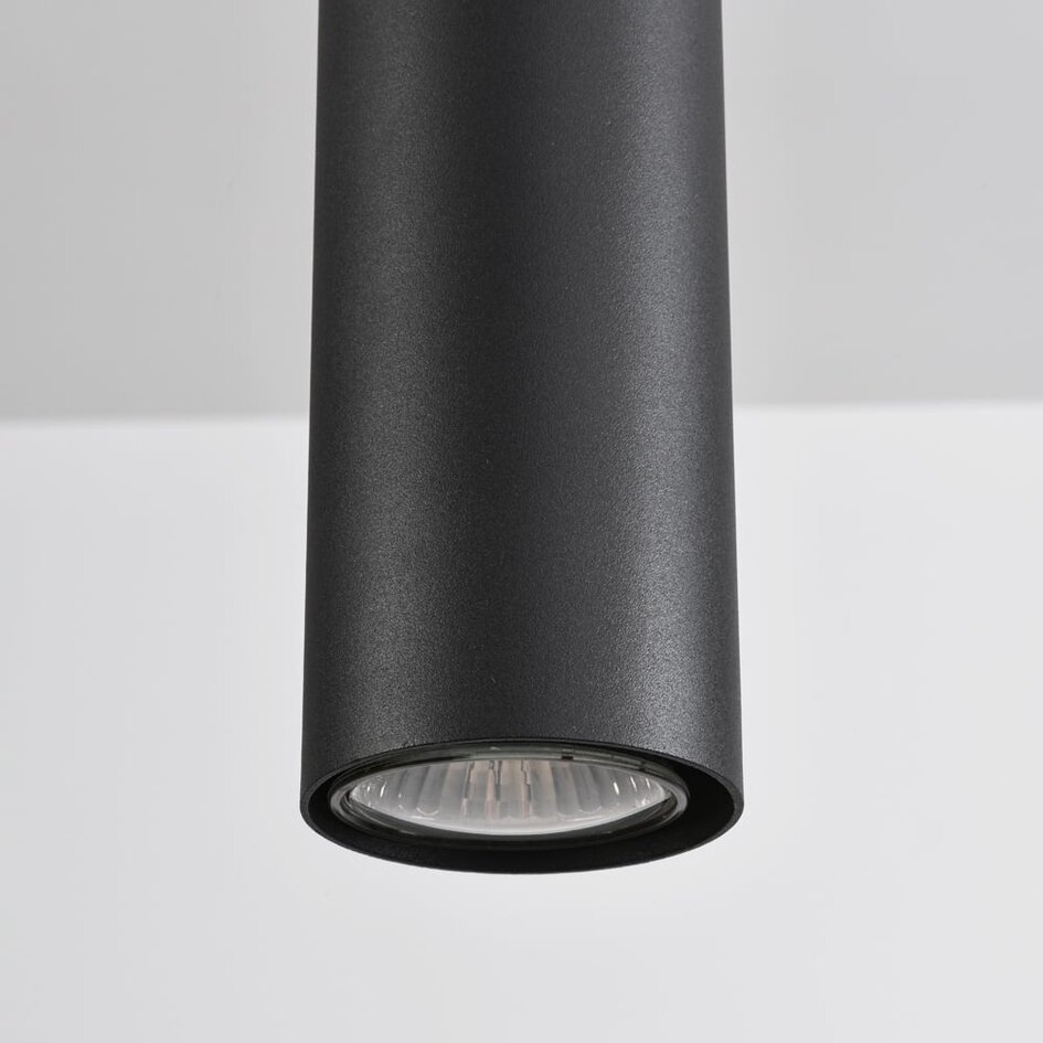 Suspension tube Len pour rail monophasé, noir
