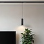 Lampe suspendue à tube sur rail monophasé Len - noir