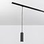 Lampe suspendue à tube sur rail monophasé Len - noir