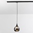 Suspension monophasée sur rail avec verre chromé effet miroir - Nya