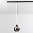 Suspension Nya pour rail monophasé, verre fumé à effet miroir