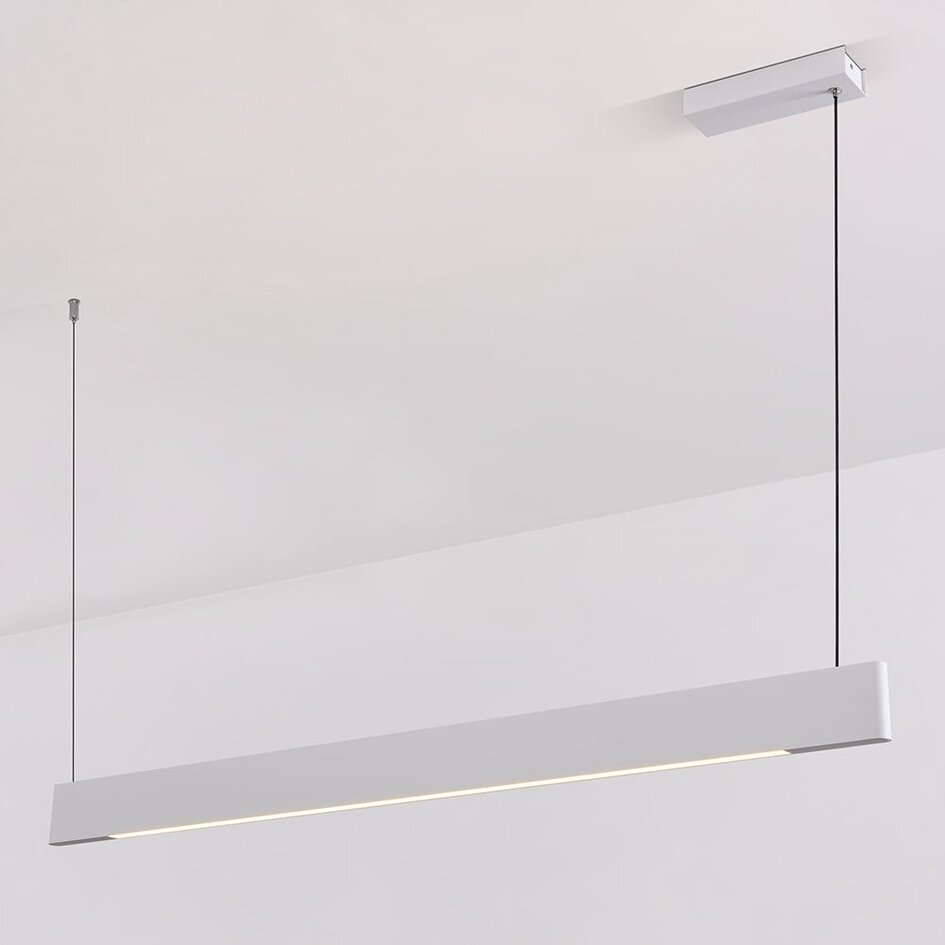 Suspension Abby - blanc avec LED intégrée et puissance réglable