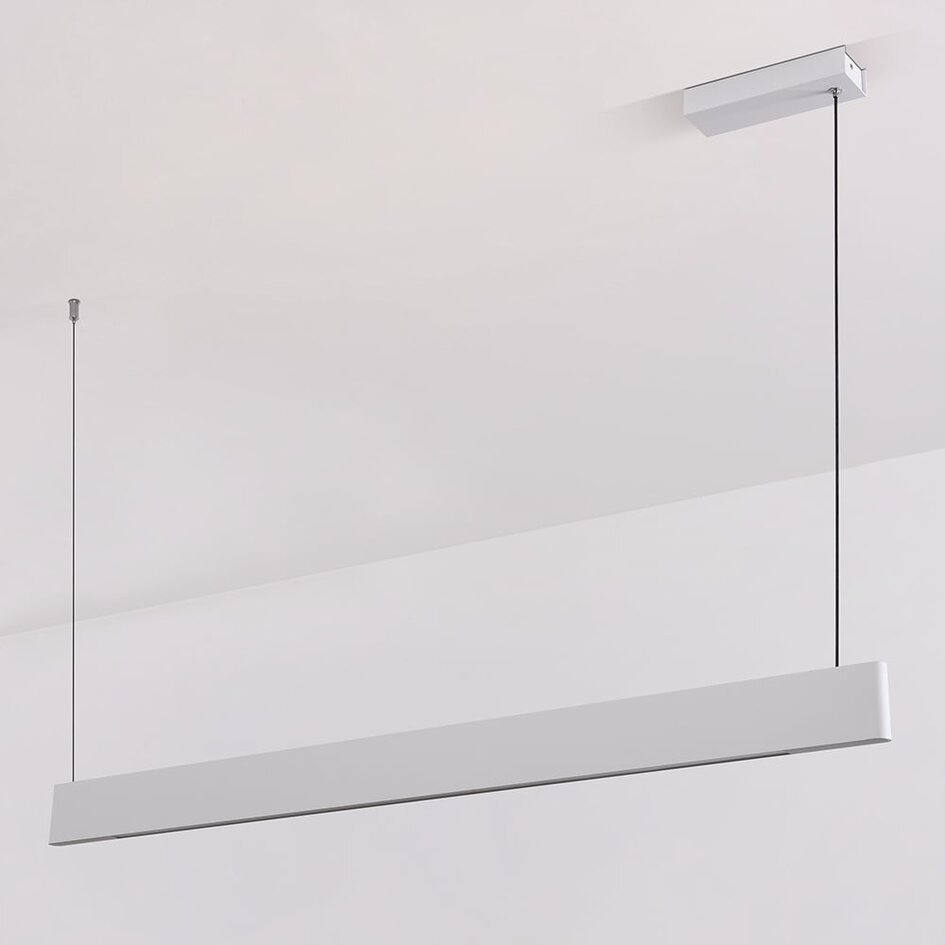 Suspension Abby - blanc avec LED intégrée et puissance réglable