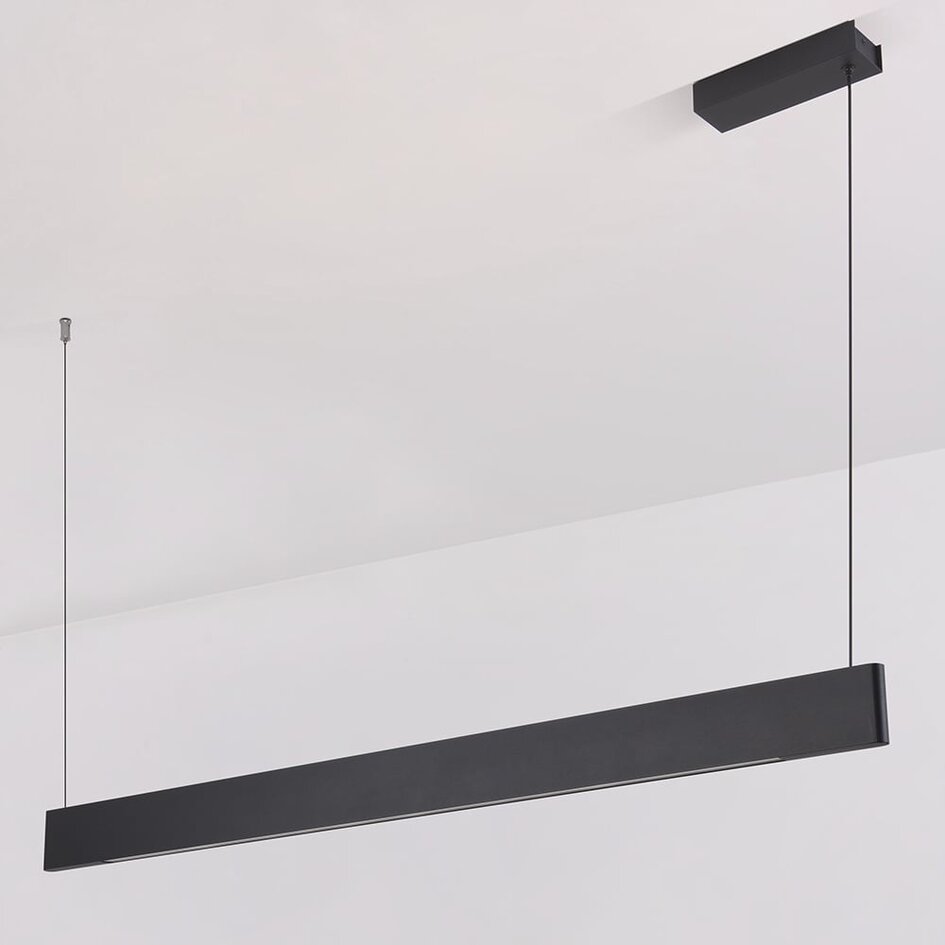 Suspension Abby - noir avec LED intégrée et puissance réglable