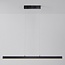 Suspension minimaliste réglable Andre, noir avec motif bois - LED dimmables en 3 étapes