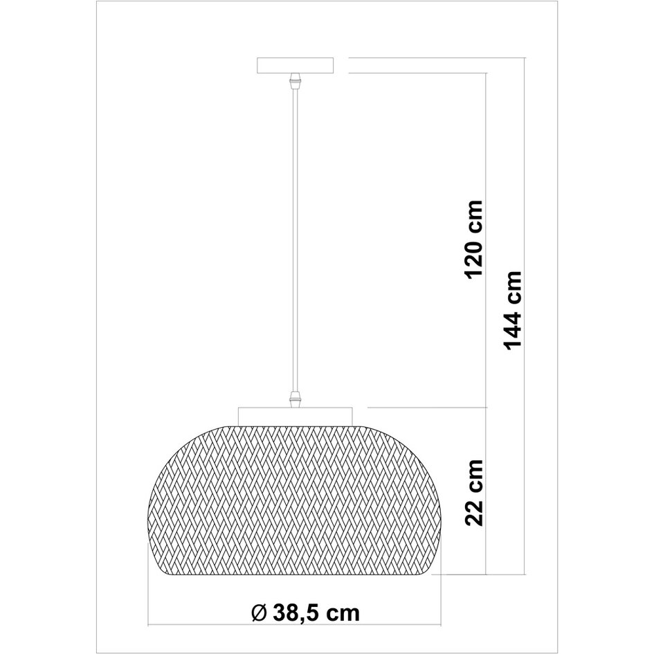 Lampe suspendue en bambou de Bohème Thane