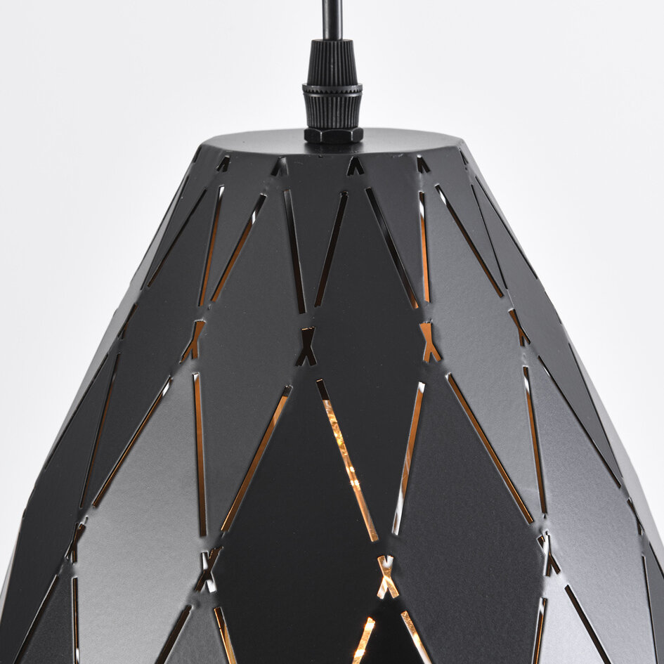 Suspension design Jupiter en noir brillant