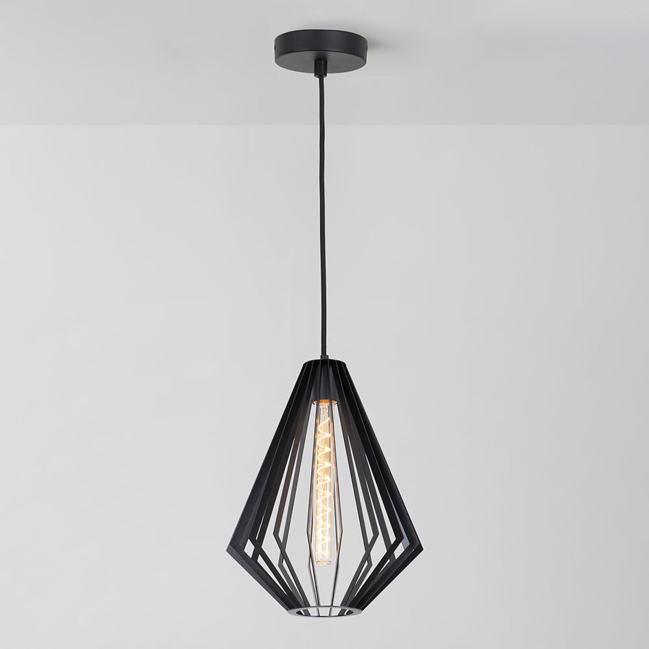 Lampe suspendue à 1 lumière Penta - noir
