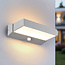 Applique murale extérieure Onyx avec détecteur - argent avec LED intégrée
