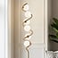 Lampadaire en spirale Lexy 6 lumières en verre blanc laiteux