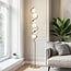 Lampadaire en spirale Lexy 6 lumières en verre blanc laiteux