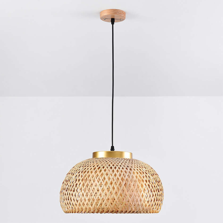 Lampe suspendue en bambou de Bohème Thane