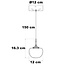 Suspension Florine en verre fumé avec dégradé et LED dimmables 3 niveaux