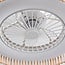 Ventilateur de plafond Cakir LED - abat-jour en bambou brun clair