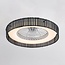 Ventilateur de plafond Cakir avec effet stéréo et température de couleur réglable - abat-jour en bambou noir