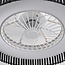 Ventilateur de plafond Cakir avec effet stéréo et température de couleur réglable - abat-jour en bambou noir