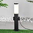 Lampadaire en acier inoxydable avec 2 douilles Jardin - rond