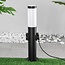 Lampadaire en acier inoxydable avec 2 douilles Jardin - rond