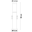 Lampadaire en acier inoxydable avec 2 douilles Jardin - rond