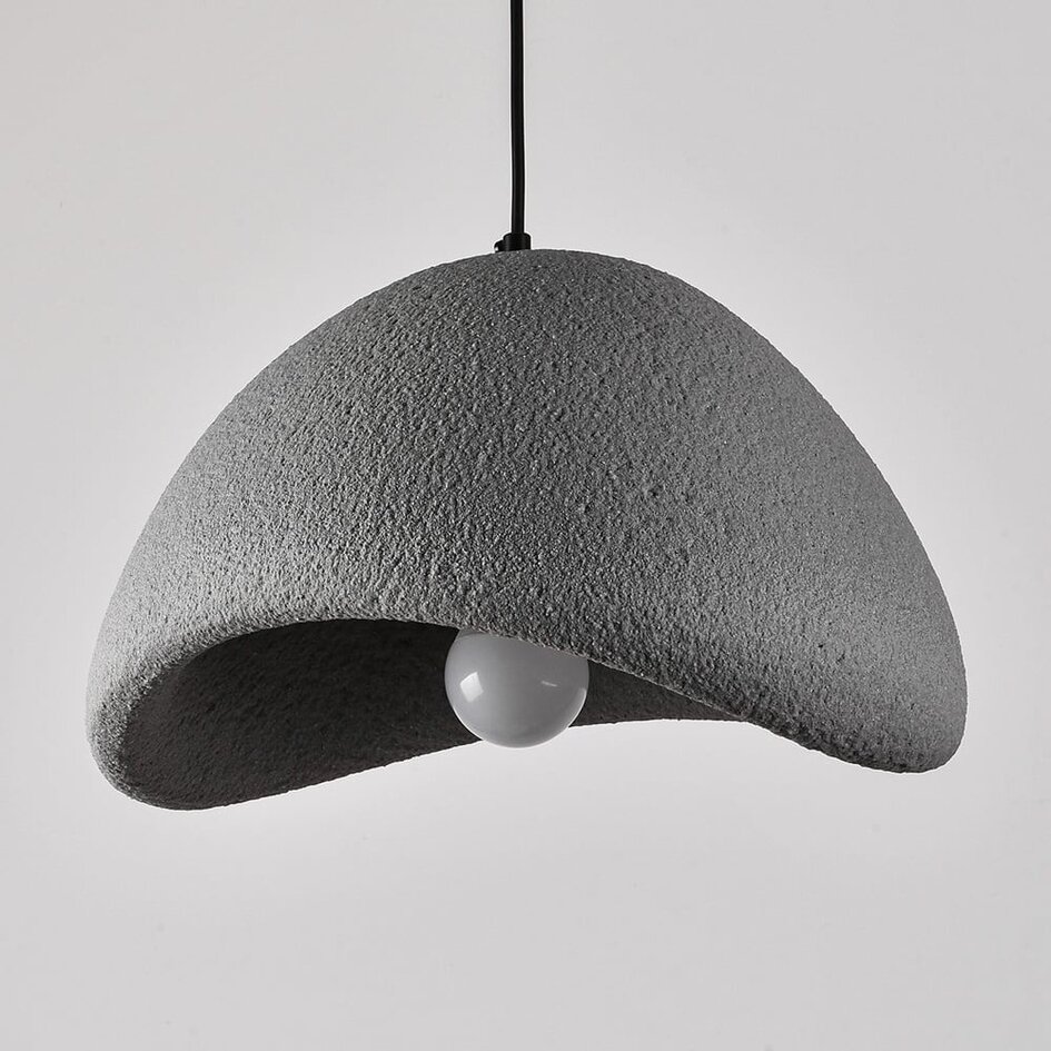 Suspension Wabi Sabi Cemento gris effet pierre - 38 cm