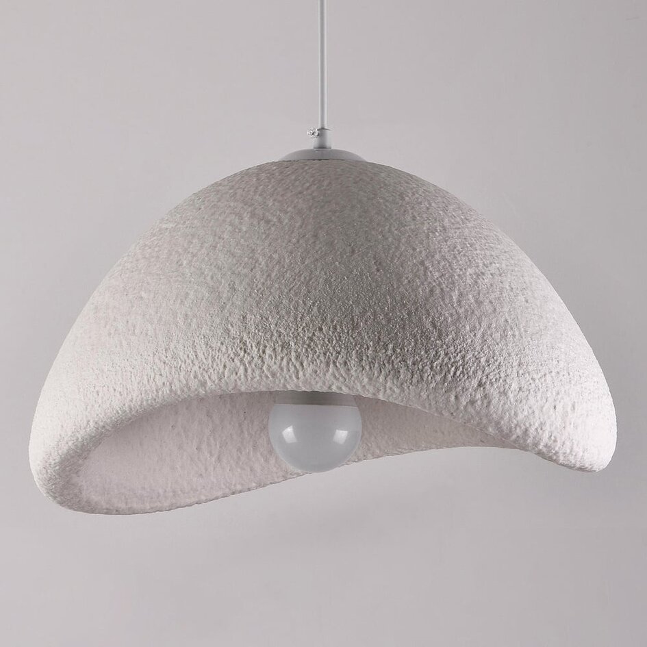 Suspension Wabi Sabi Cemento blanc effet pierre - 60 cm