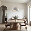 Suspension Wabi Sabi Urban Stone avec motif pierre blanc - 48 x 38 cm
