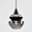 Suspension Sofie 3 lumières en verre fumé - noir