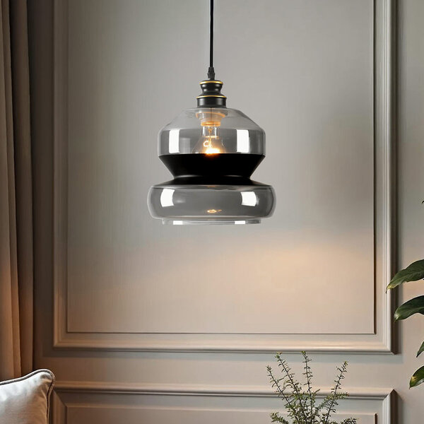 Lampe suspendue à 1 lumière Sofie - verre large