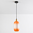 Suspension 1 lumière Anne - verre orangé