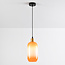 Suspension 1 lumière Anne - verre orangé