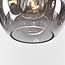 Suspension Lainas 3 lumières - noir et verre fumé