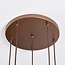 Suspension design à 5 lumières marron café avec verre ambré - Cortado