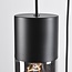 Lampe suspendue industrielle noire avec verre fumé, 5 lumières - Cortado
