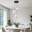 Suspension japandi à 3 lumières avec lanternes en tissu blanc - Fabrica